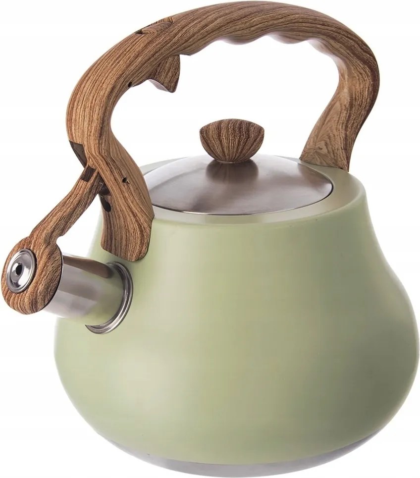 Vízforraló Zöld Pasztell acél, tűzhely vízforraló síppal