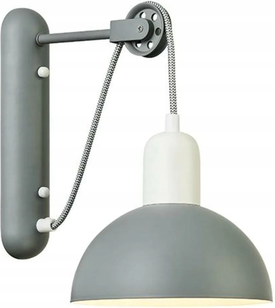 Aca Lighting fali lámpa 1XE14 szürke/fehér fém 27X18X32CM Cezanne EG579