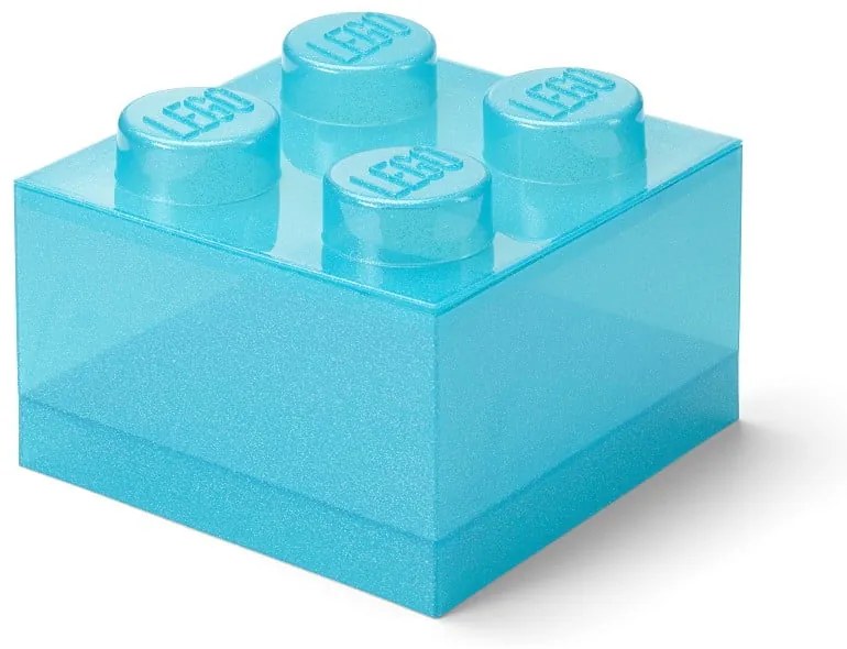 Világoskék műanyag gyerek tárolódoboz 25x25x18 cm – LEGO®