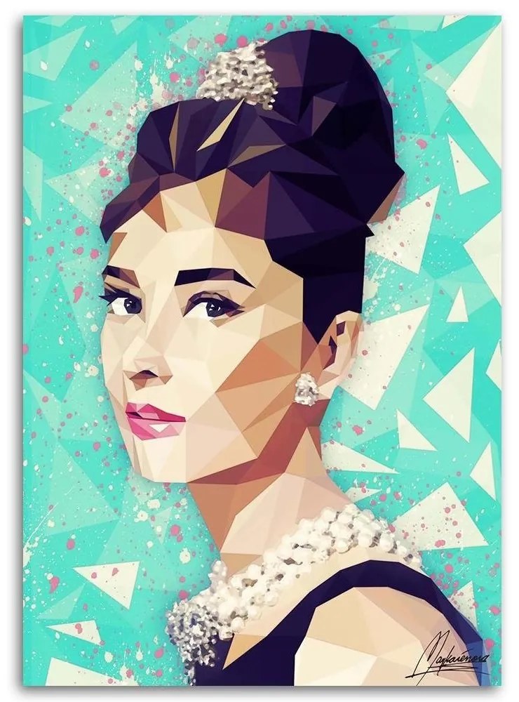 Gario Vászonkép Audrey Hepburn chignonnal - Cantu Méret: 80 x 120 cm