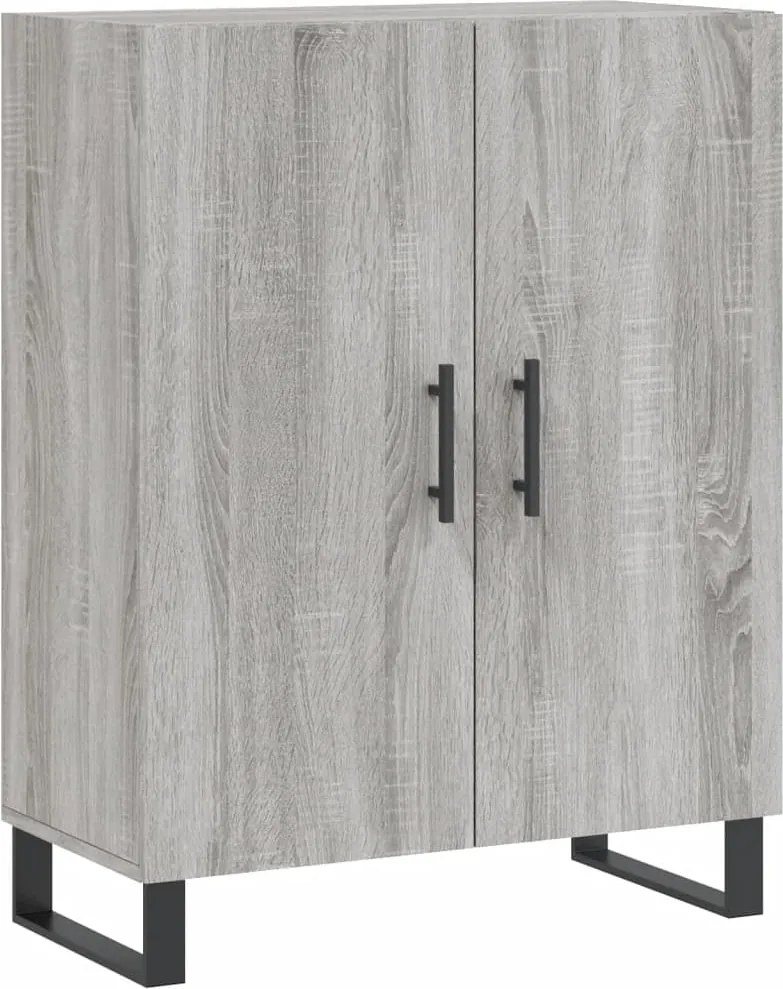 vidaXL szürke sonoma színű szerelt fa tálalószekrény 69,5 x 34 x 90 cm