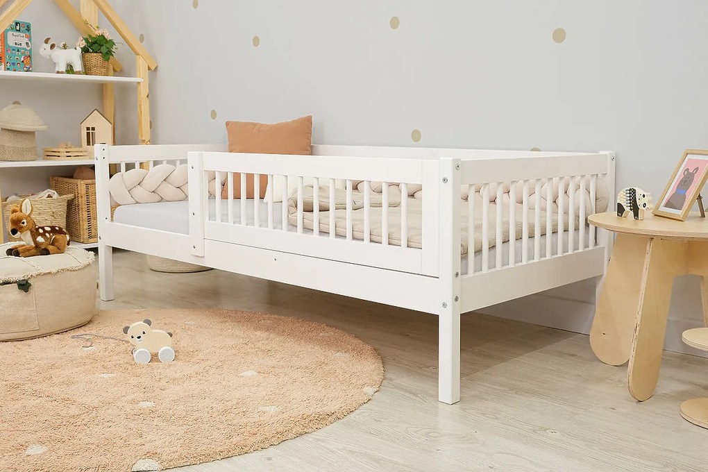 Ourbaby® Dětská postel Teddy Plus - bílá 190x90 cm