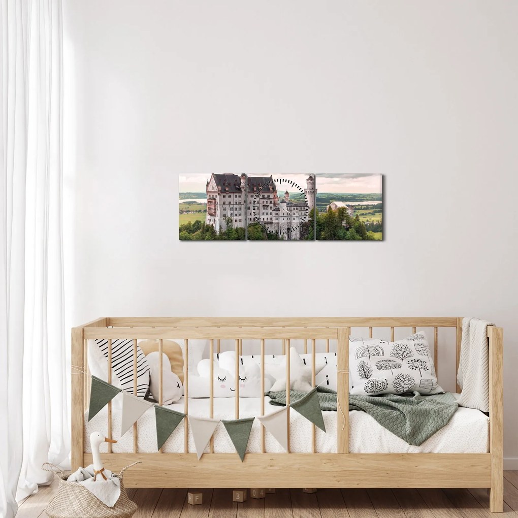 Kép - Vár sziklákon (órával) (90x30 cm)
