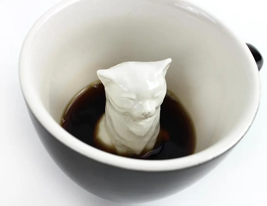 Bögre MACSKA 325 ml 2 szín - Creature Cups szín: borostyán