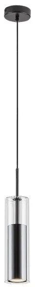 Rabalux 72047 - Csillár zsinóron KALEVI 1xGU10/50W/230V átlátszó/fekete