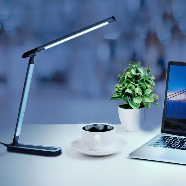 LED Dimmelhető érintős asztali lámpa MADERA LED/7W/230V fekete