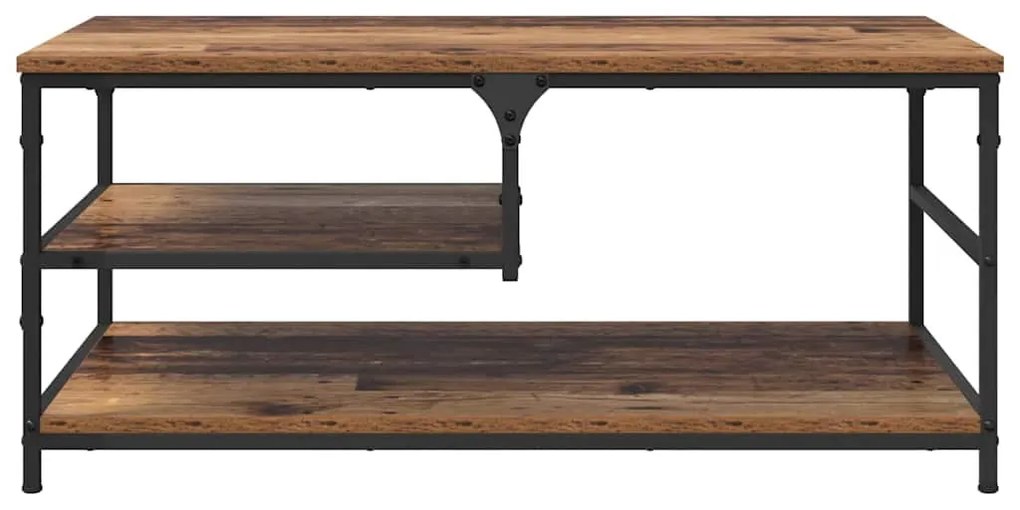 vidaXL Dohányzóasztal Öreg fa 90 x 49 x 40 cm Faanyag