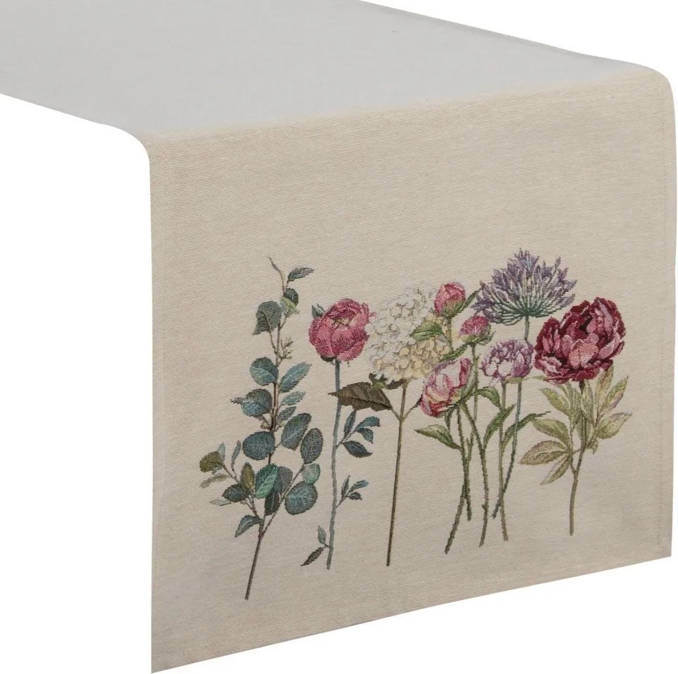 Gobelin asztalterítő 1242/NAT 45x140 cm dekoratív tavaszi virágos