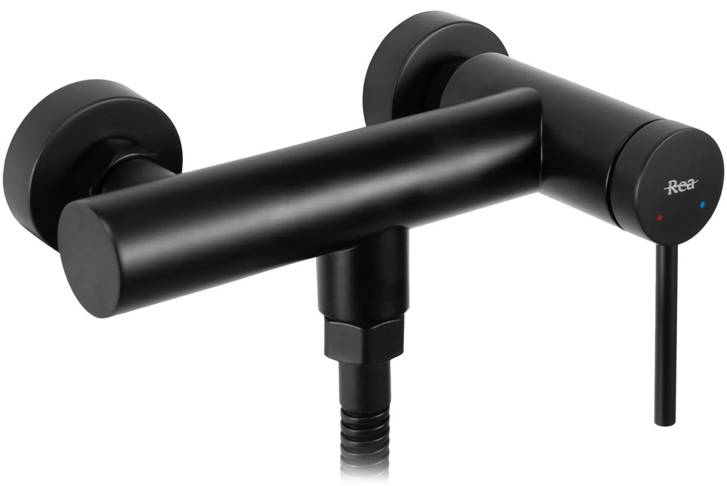 Rea Clif, zuhanycsap kézizuhany készlettel, fekete matt, REA-B4241