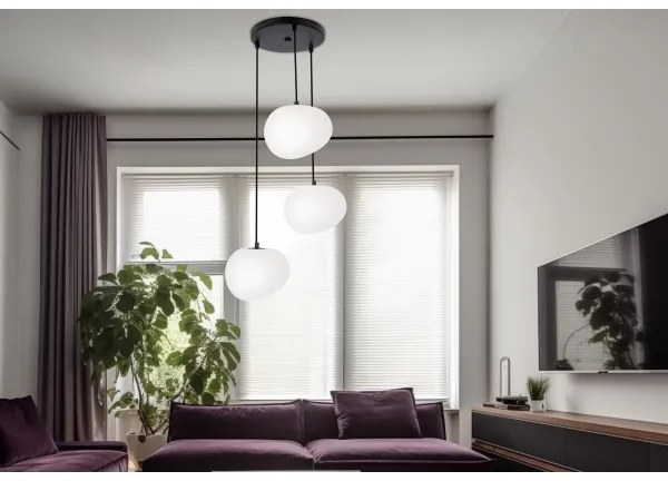 Csillár zsinóron STONES 3xE27/40W/230V