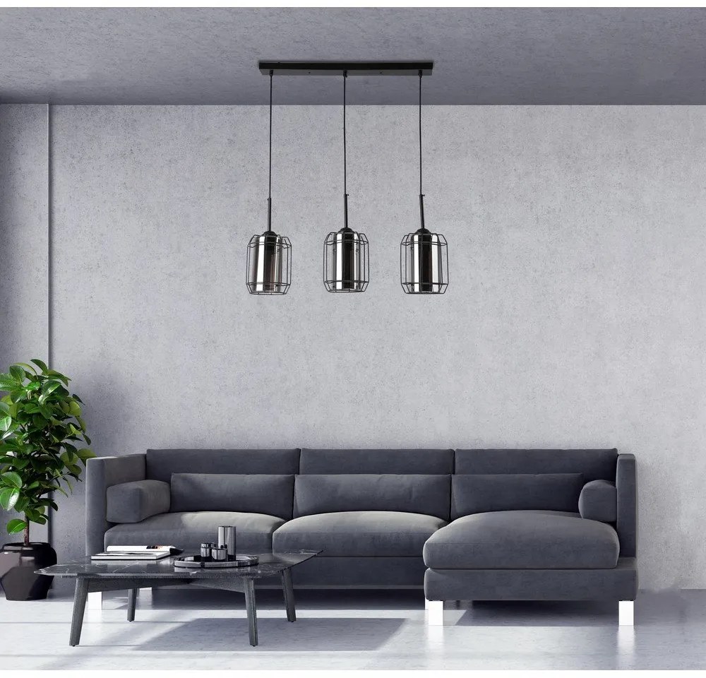 Fekete függőlámpa 15x67 cm Jonera – Candellux Lighting