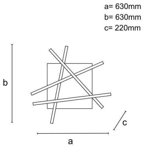 LED Dimmelhető felületre szerelhető csillár LED/60W/230V 3000-6500K + távirányítás