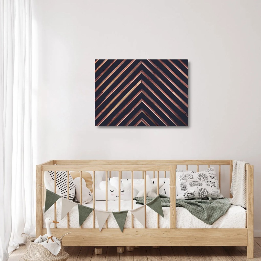 Egy fa motívum képe fekete alapon (üvegen) (70x50 cm)