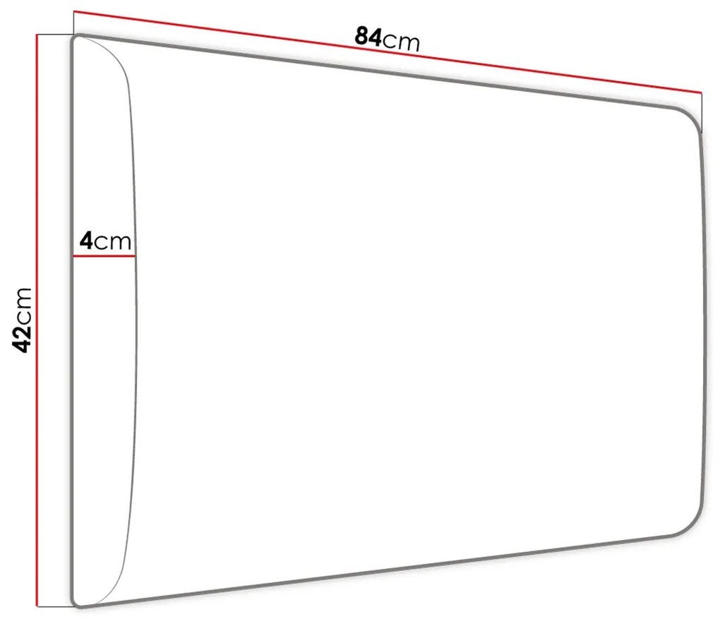 Kárpitozott fali panel Pazara 84x42 (öko-bőr soft 17 (fehér). 1054169