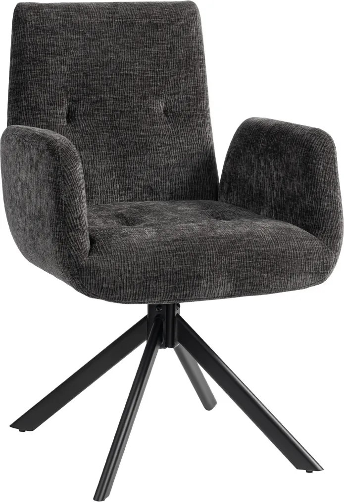 HOMCOM Kárpitozott fotel, kiegészítő fotel, modern dizájn, 60 x 61 x 88 cm, fekete