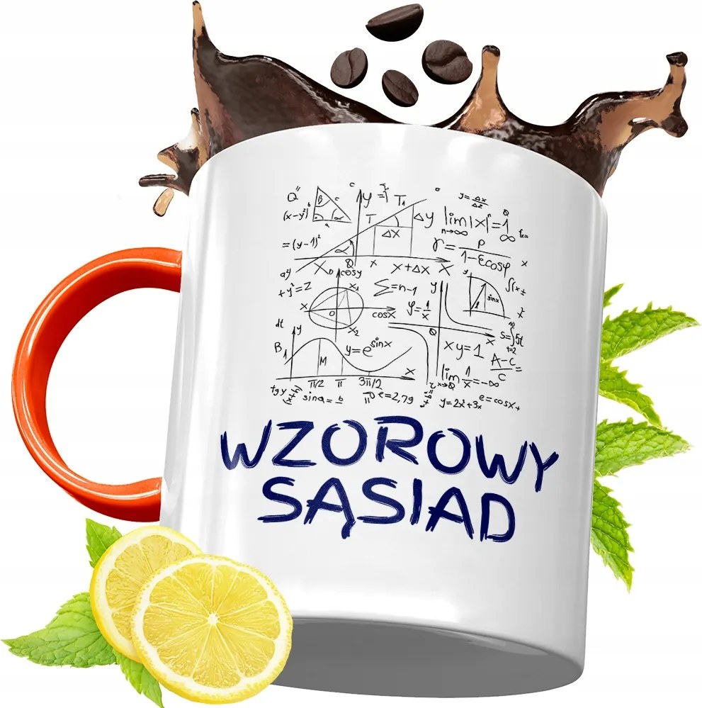 Narancssárga Bögre Szomszédnak Ajándék fényképes nyomattal