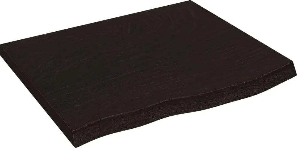 vidaXL sötétbarna kezelt tömör fa fürdőszobai pult 60x60x(2-4) cm