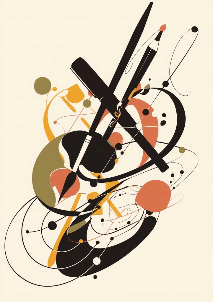 Poszter 59,4x84,1cm Absztrakt Rapsod