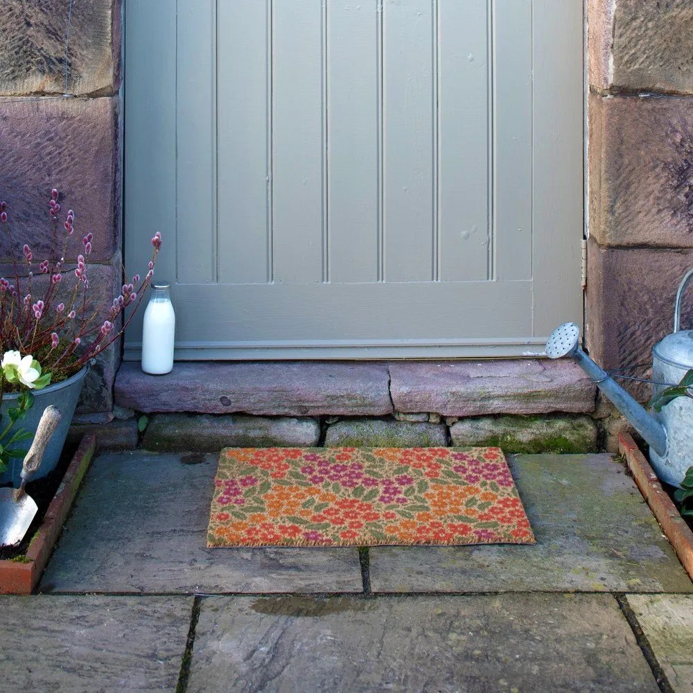 Kókuszrost lábtörlő 40x60 cm Floral – Artsy Doormats