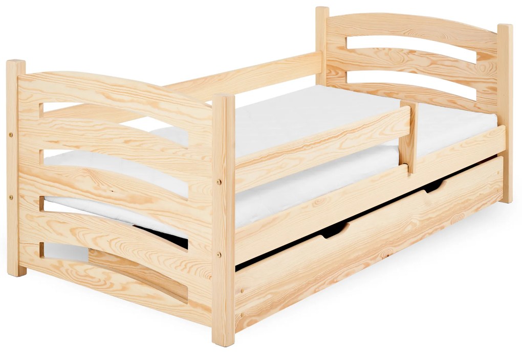 Gyerekágy MELA 80 x 160 cm, fenyő Ágyrács: Lamellás ágyrács, Matrac: EASYSOFT 8 cm matrac