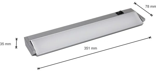 LED Pultmegvilágító LED/5W/230V ezüst