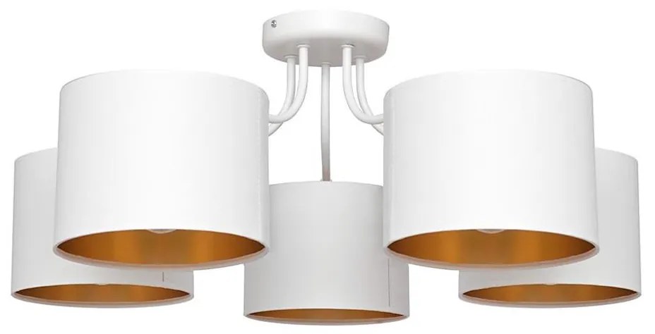 Felületre szerelhető csillár ALBA 5xE27/15W/230V fehér/arany