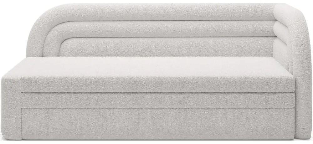 Krémszínű buklé kinyitható-tárolóhelyes kanapé jobb oldali 223 cm Fabillo – ELTAP