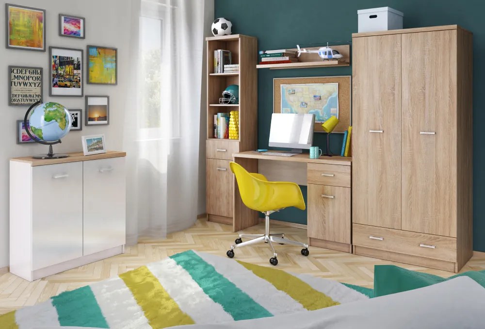 PC asztal 1D1S/120, sonoma tölgy, TOPTY TYP 36