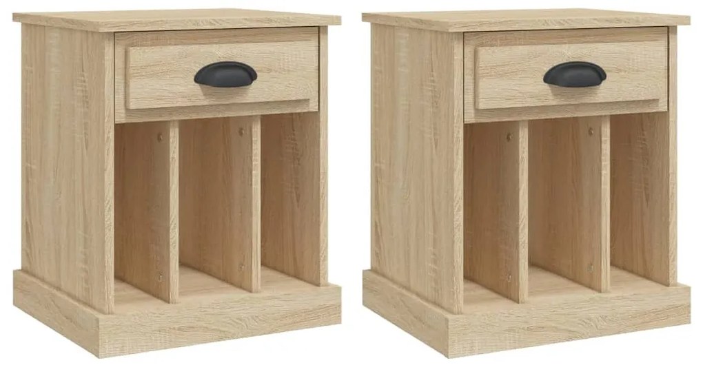 2 db sonoma tölgy éjjeliszekrény 43x36x50 cm