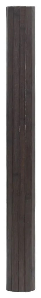 négyszögletű sötétbarna bambusz szőnyeg 100 x 400 cm