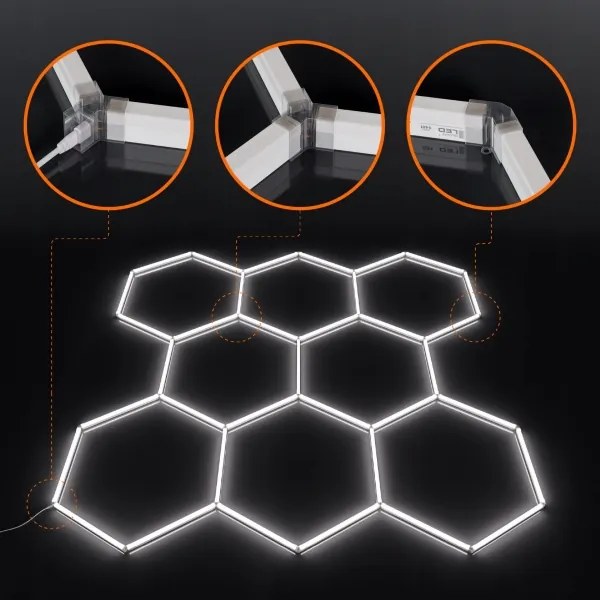 LED mennyezeti lámpatest LED/350W/85-265V 6500K 313x298 cm CRI 90 IP44 fehér