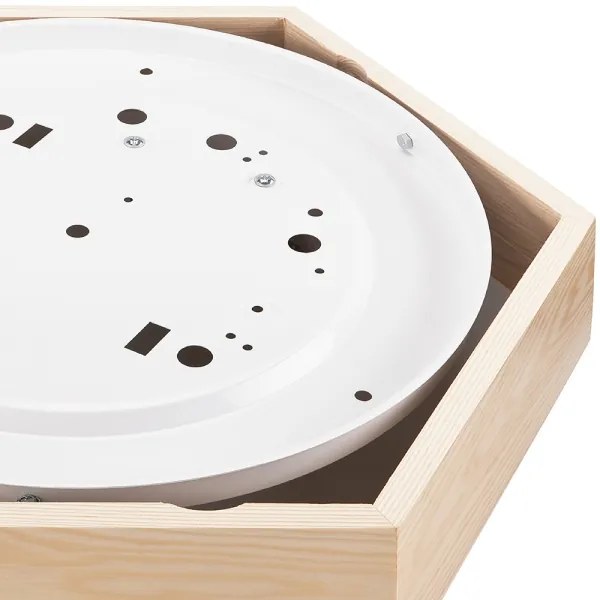 Mennyezeti lámpa HEX NATURAL 2xE27/60W/230V á. 43 cm fenyő