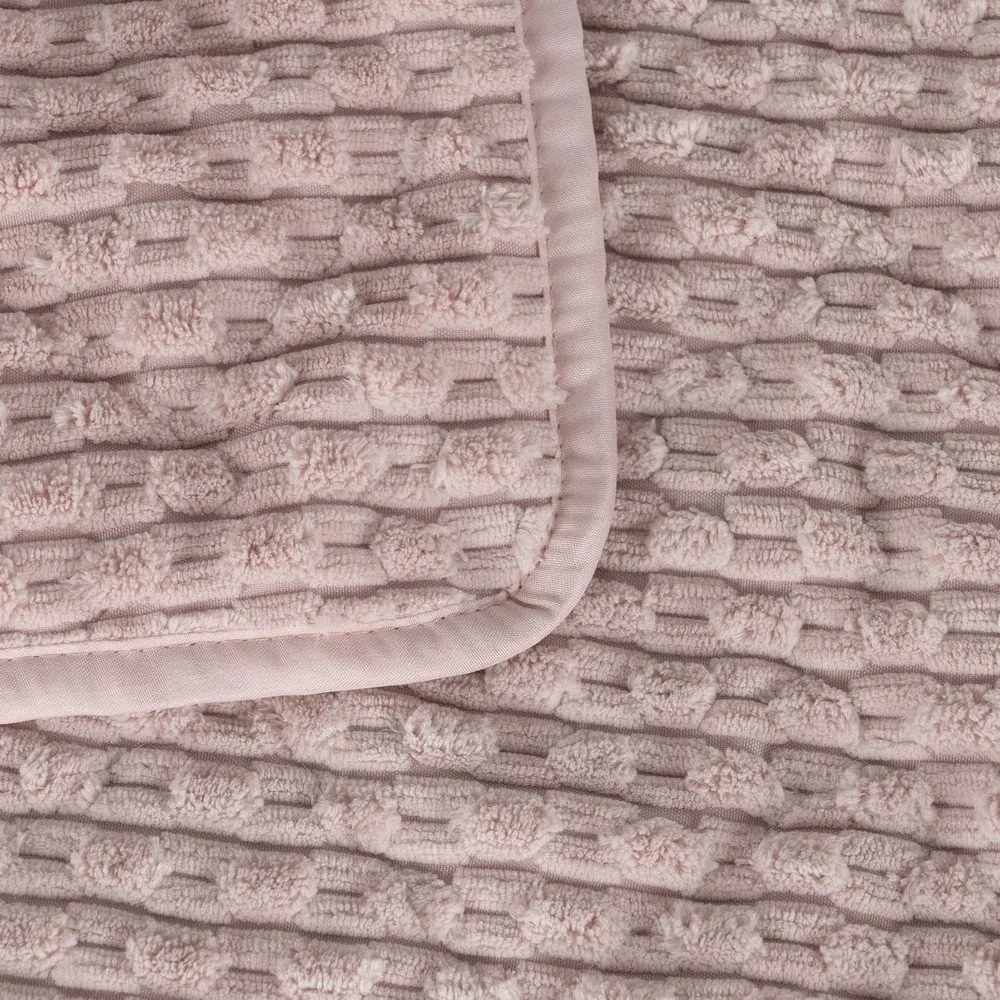 Rózsaszín steppelt ágytakaró 180x260 cm – Ixia