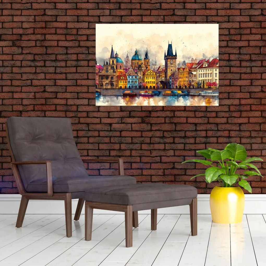 Kép - Ősz a festett városban (90x60 cm)