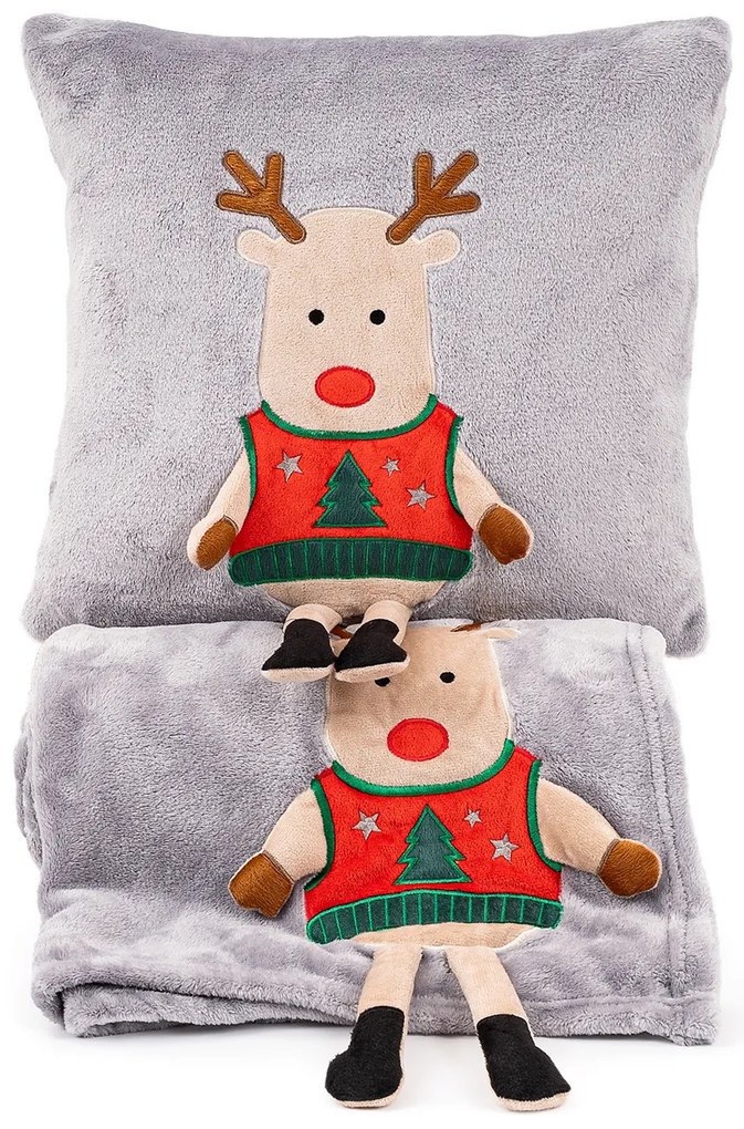 4Home Xmas Reindeer karácsonyi párnahuzat, 40 x 40 cm