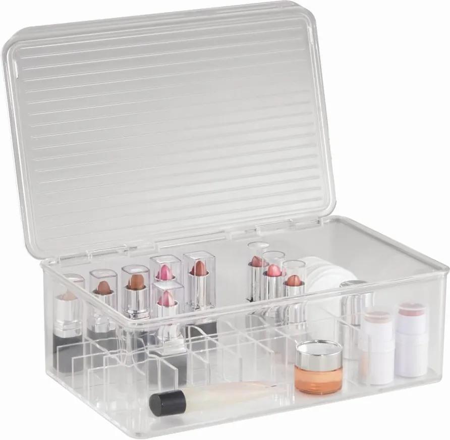 Clarity Lipstick & Cosmetic Box kozmetikum rendszerező, 27,5 x 18,5 x 9,5 cm - InterDesign