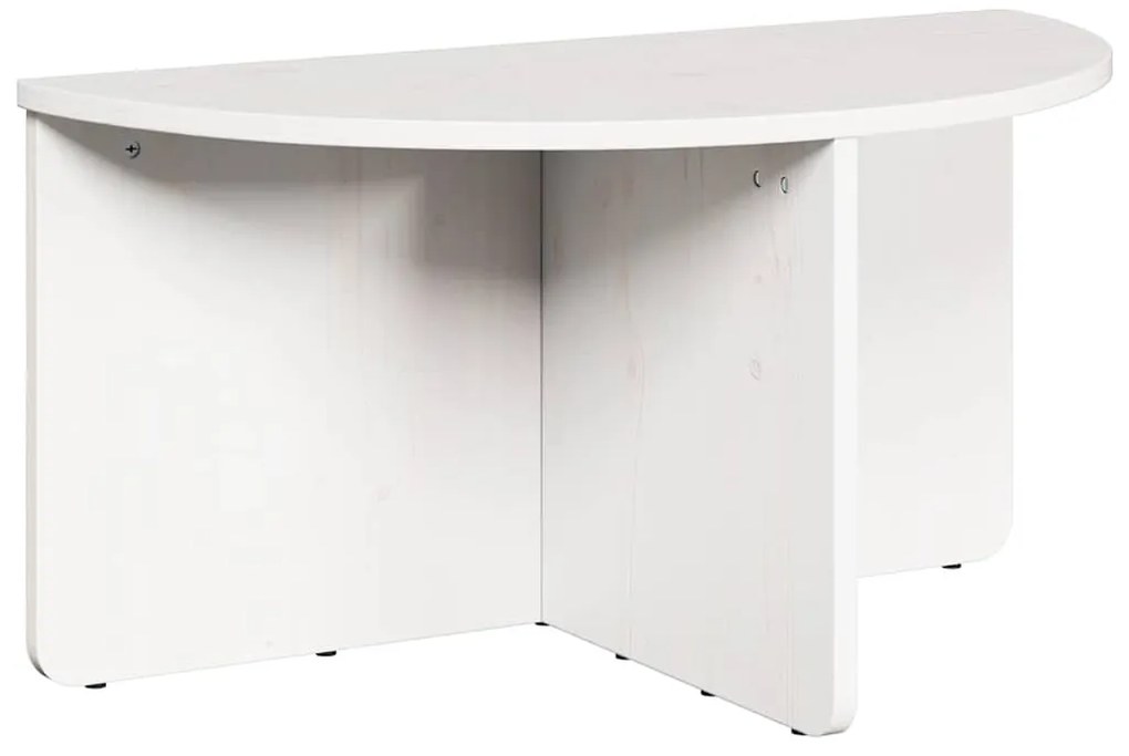 Dohányzóasztal 2 pcs Fehér 79 x 39.5 x 40 cm Tömör fenyőfa