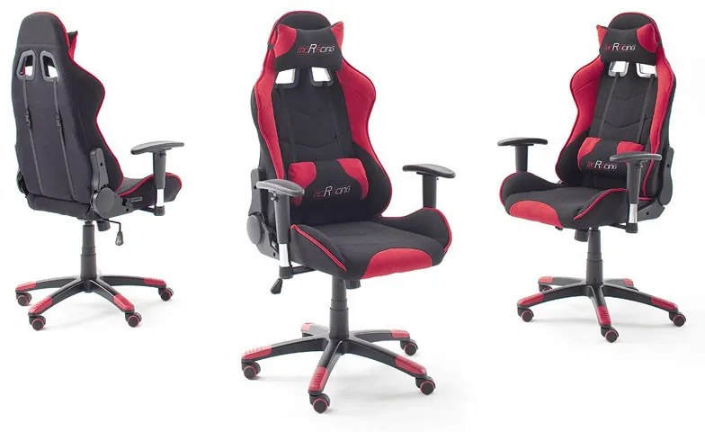 McRacing 1 forgószék piros fekete