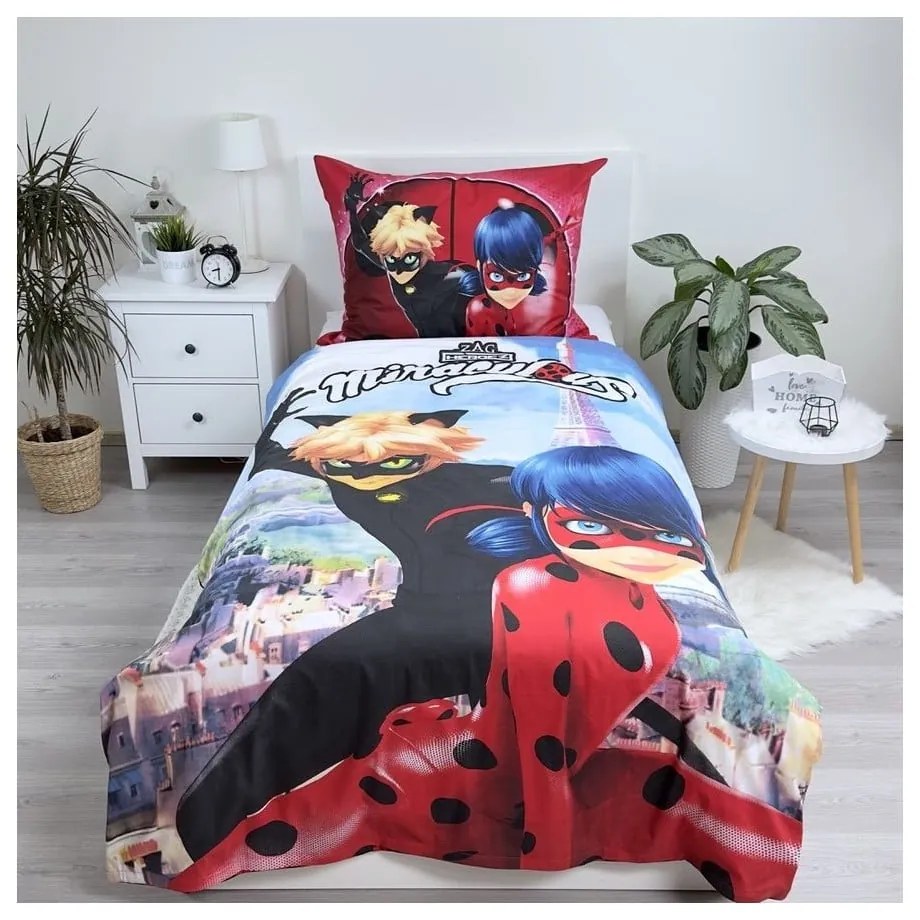 Egyszemélyes pamut gyerek ágyneműhuzat 140x200 cm Miraculous – Jerry Fabrics