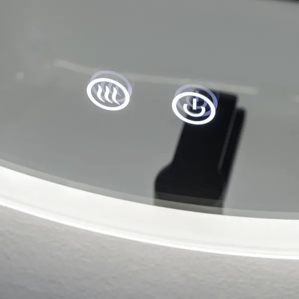 Brilagi - dimmelhető, fűtött LED-es tükör beépített világítással CLARA ECO LED/12W/230V átm. 60 cm IP44