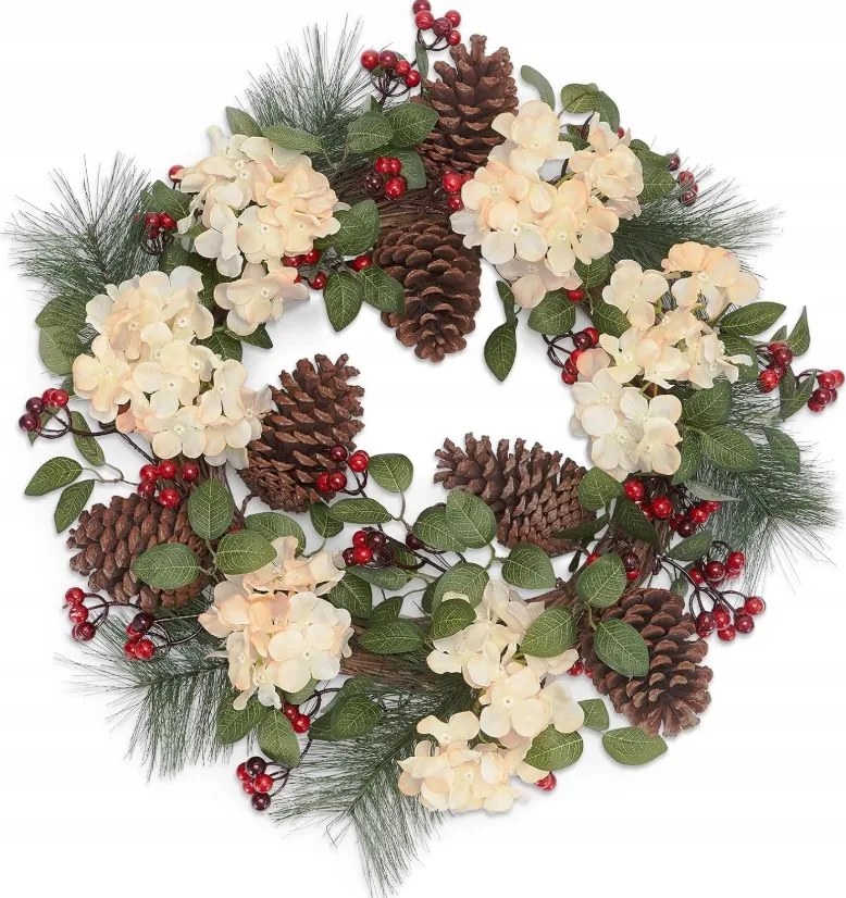 Nagy Karácsonyi Ajtókoszorú 50cm Dísz /21