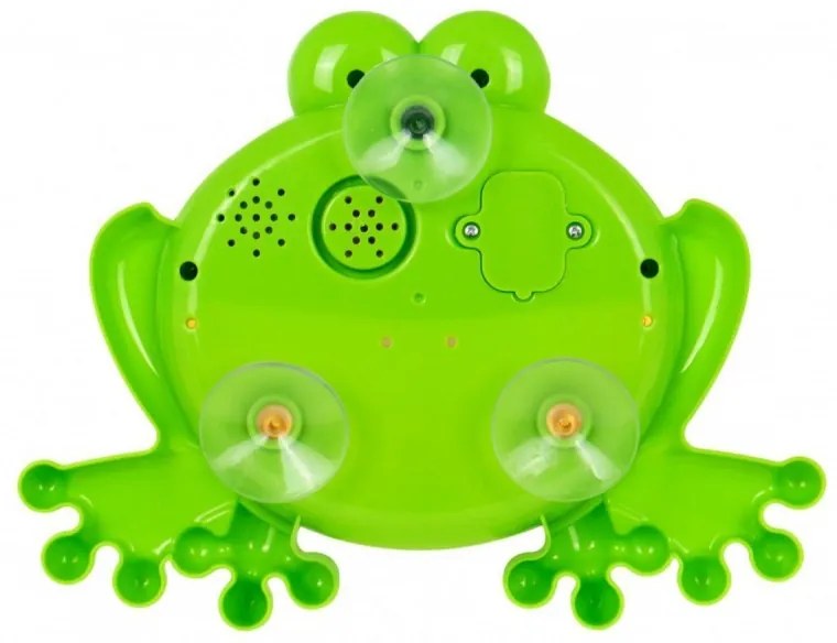 Buborékfújó játék fürdőkádba, zenélő béka, tapadókorongos rögzítéssel, 18 hónap +