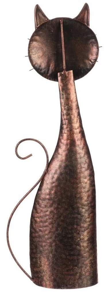 Macska fém kerti dekoráció réz, 22 x 61 x 11 cm