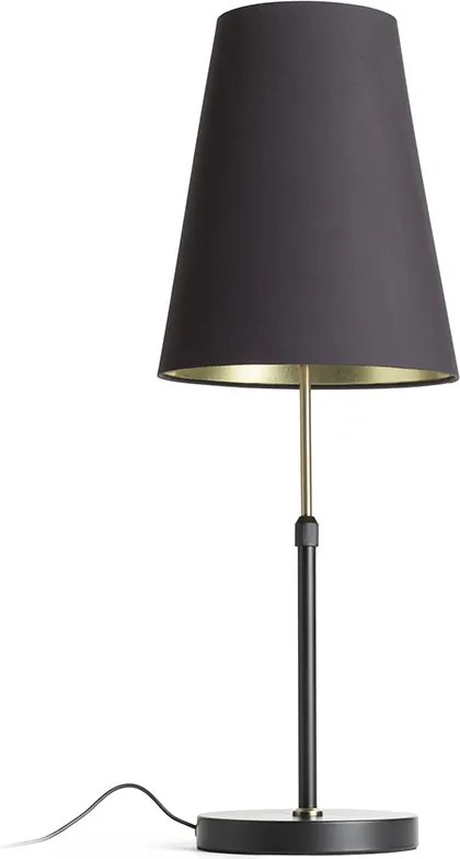 RENDL EMMETT asztali lámpa fekete antikolt sárgaréz 230V LED E27 15W