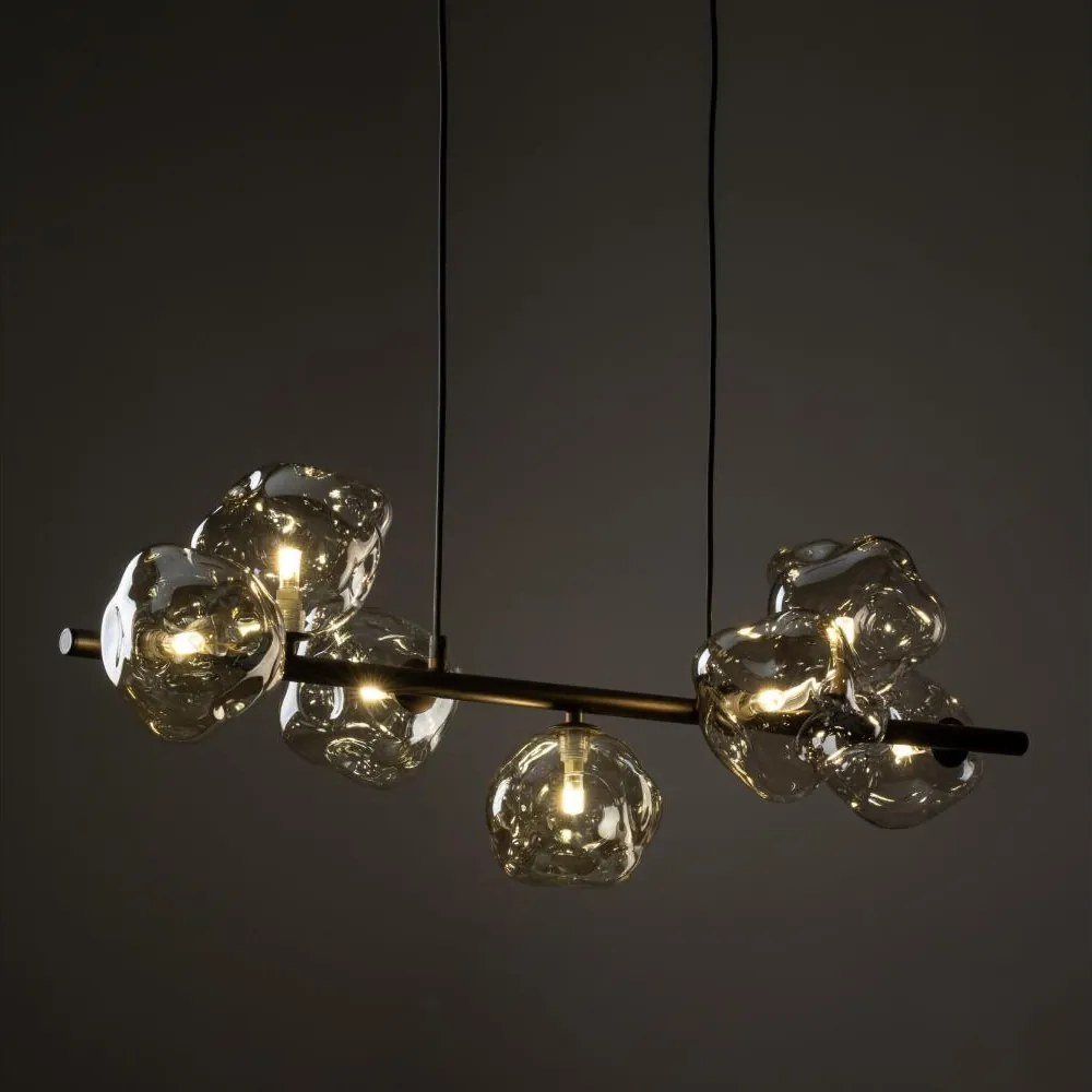Brilagi - VULCANO kábelen függesztett csillár 7xG9/8W/230V bronz/füstös bézs