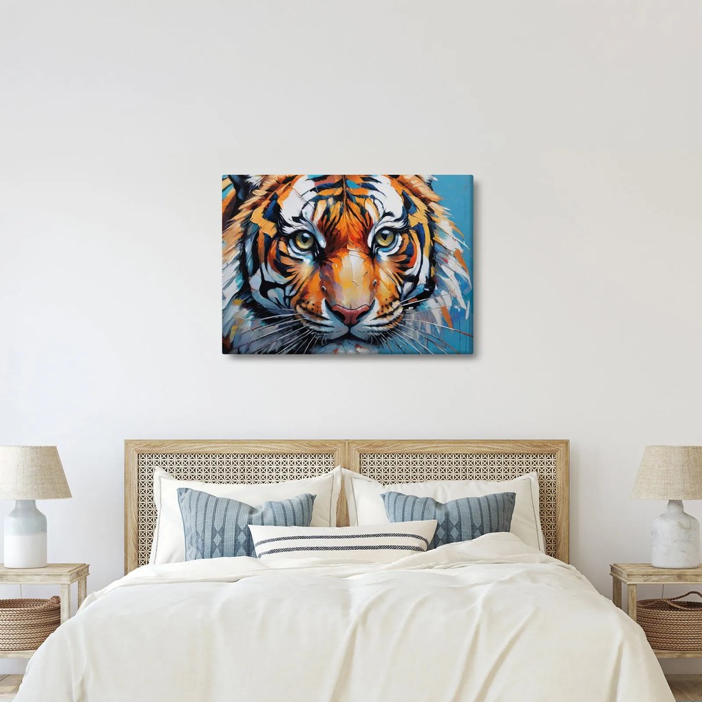 Kép - Tigris látképe, festmény (70x50 cm)
