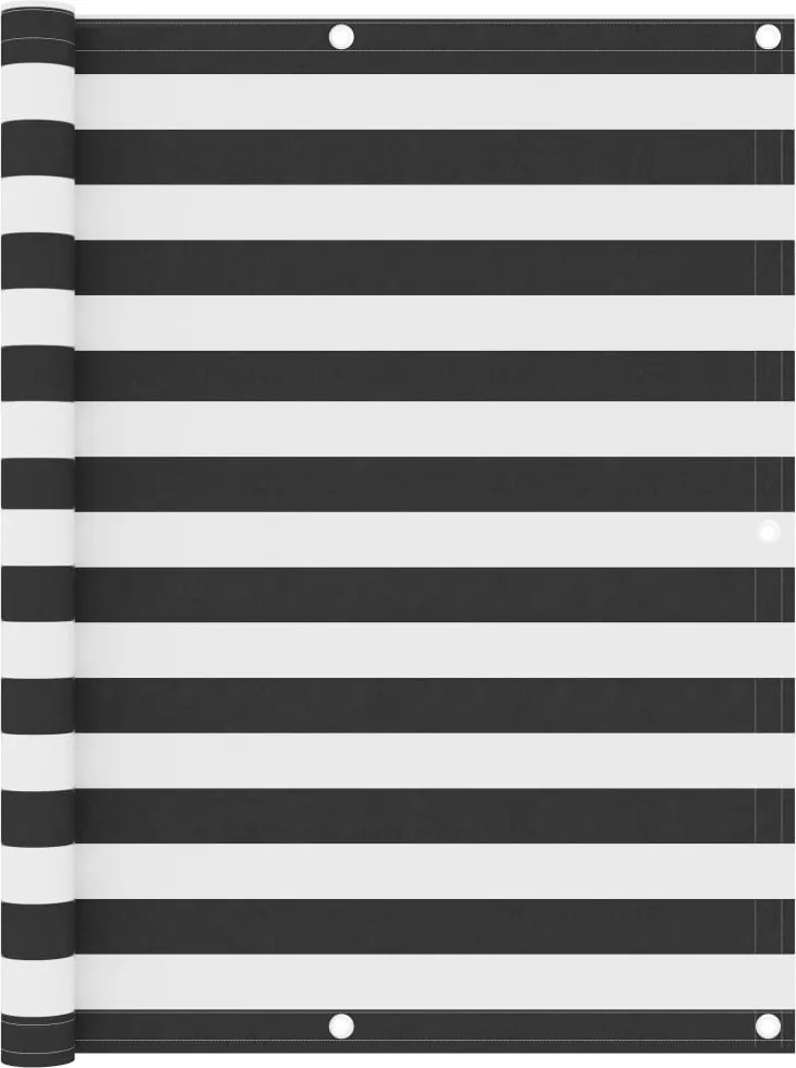 vidaXL antracitszürke-fehér oxford-szövet erkélyparaván 120 x 600 cm