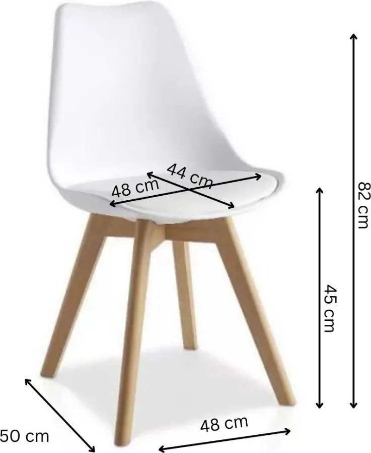 Oravit szék Bükk - Fehér 4 db N