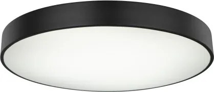Globo 41744-48S Mennyezeti lámpa fém fekete kerete, műanyag fehér búrával. Memória funkcióval, színhőmérsékletváltós, fényerő-szabályozható. Távirányítóval. Ø:600, H:105, tartozék: 1xLED 48W 230V, 360-3100lm, 3.000-6.000