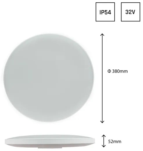 LED Kültéri mennyezeti lámpa NYMPHEA LED/32W/230V IP54 3000K